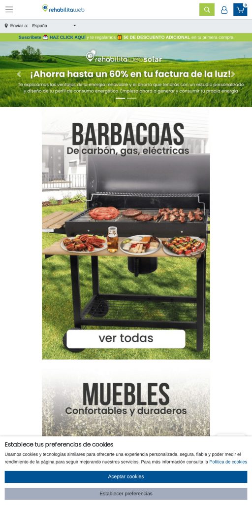 Captura de la portada de rehabilitaweb.es