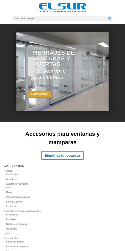 Captura de la portada de repuestoselsur.com