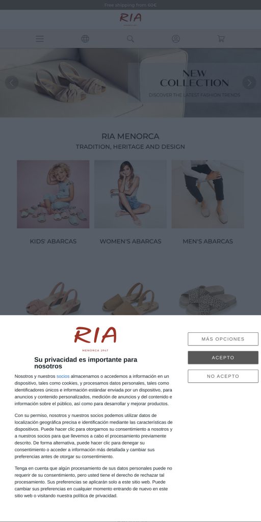 Captura de la portada de ria.es