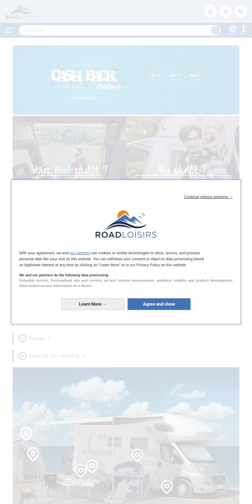 Captura de la portada de roadloisirs.com