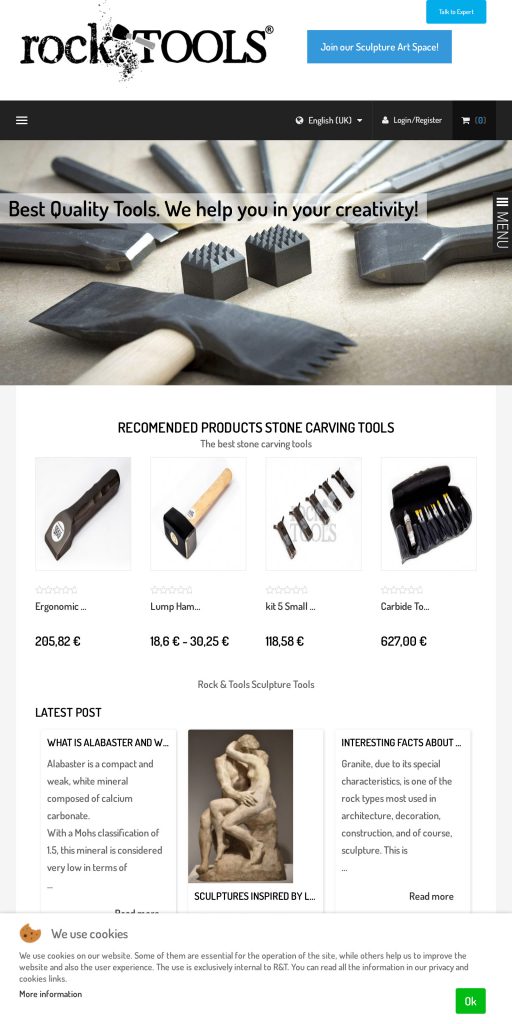 Captura de la portada de rockandtools.com