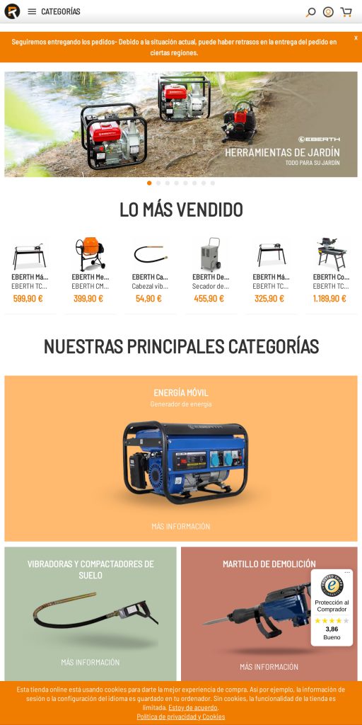 Captura de la portada de rocket-tools.es