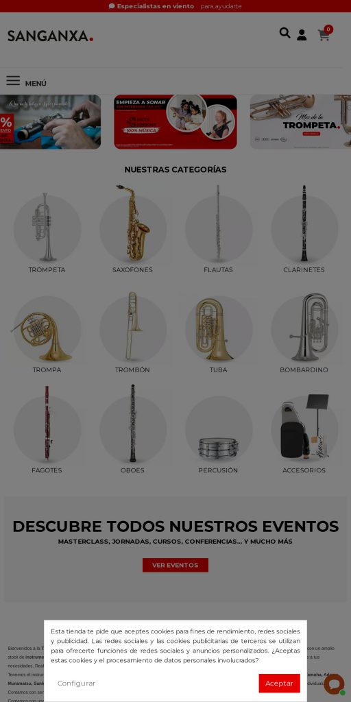 Captura de la portada de sanganxa.com