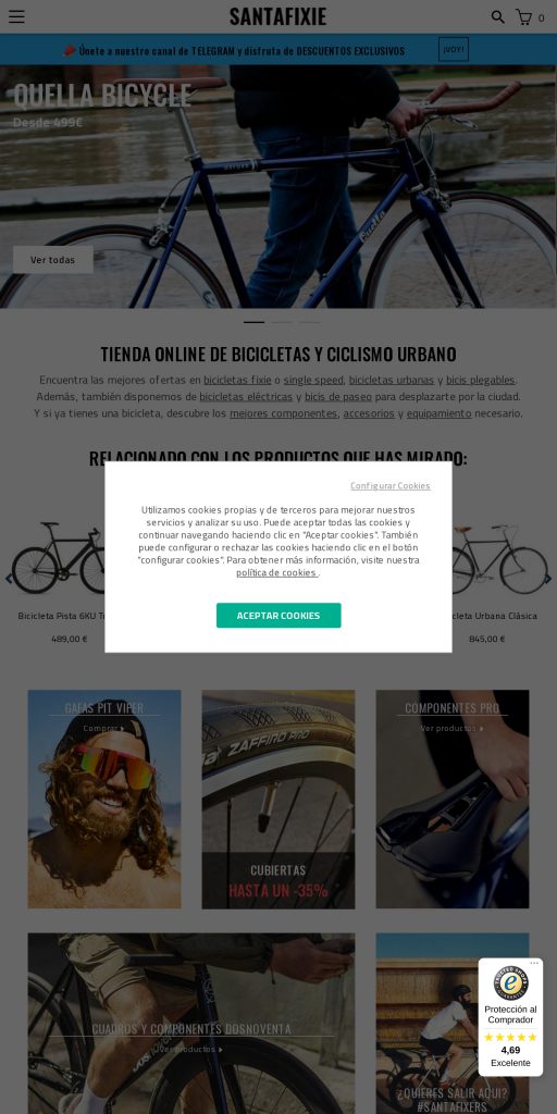 Captura de la portada de santafixie.com