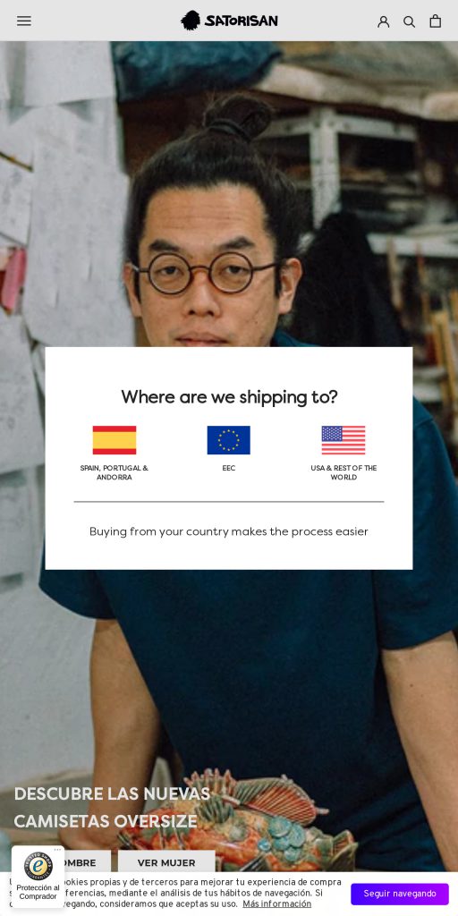 Captura de la portada de satorisan.com