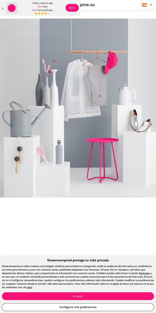 Captura de la portada de showroomprive.es