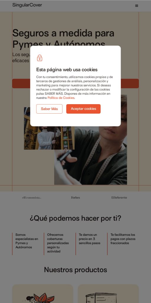 Captura de la portada de singularcover.com
