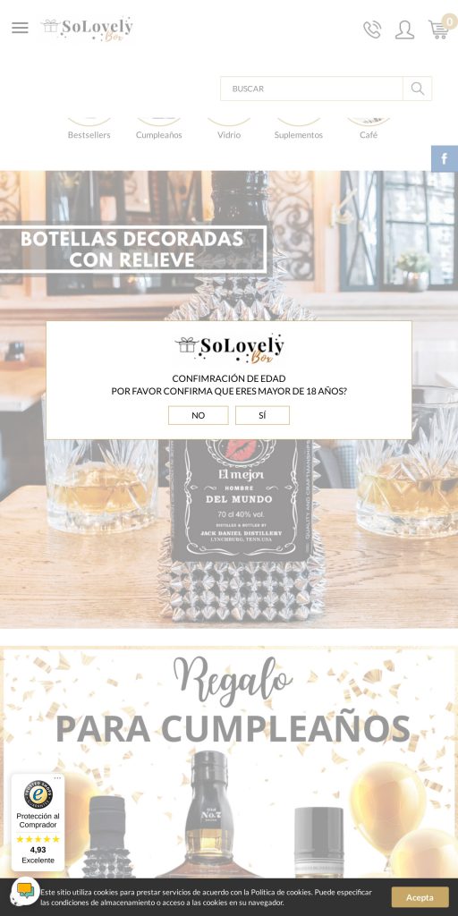 Captura de la portada de solovelybox.es
