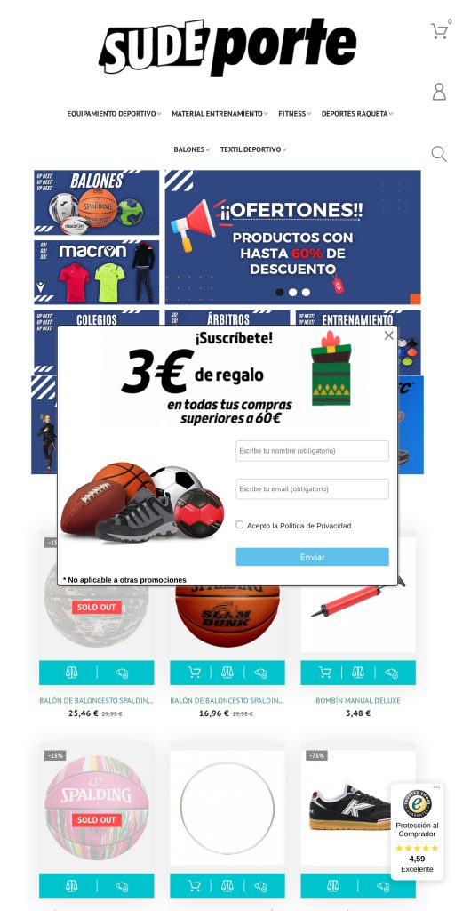 Captura de la portada de sudeporte.com