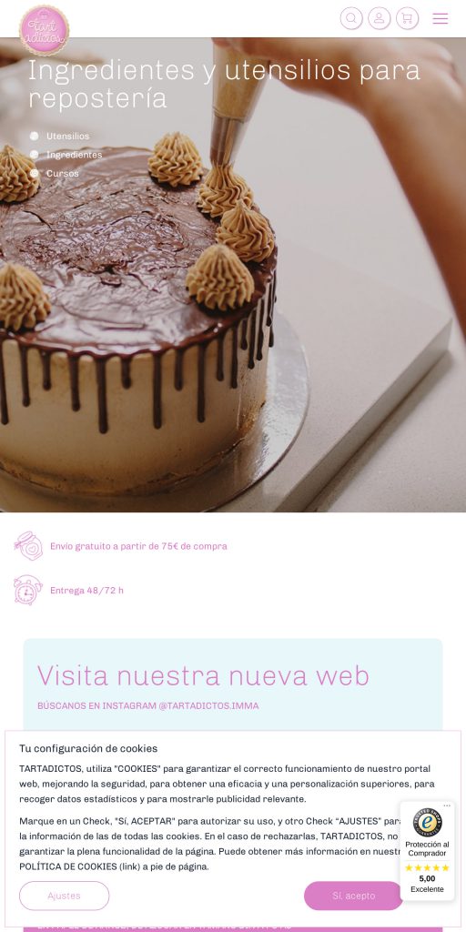 Captura de la portada de tartadictos.com
