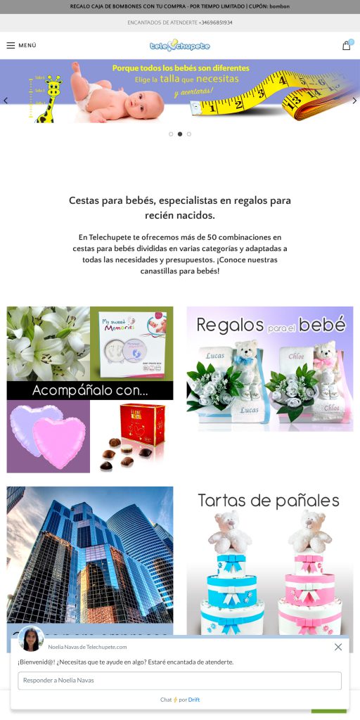 Captura de la portada de telechupete.com