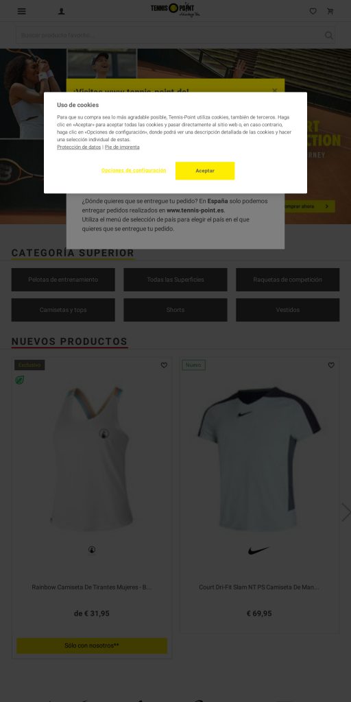 Captura de la portada de tennis-point.es