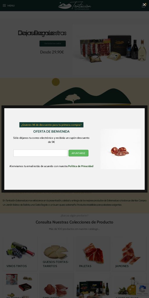 Captura de la portada de tentacionextremadura.com