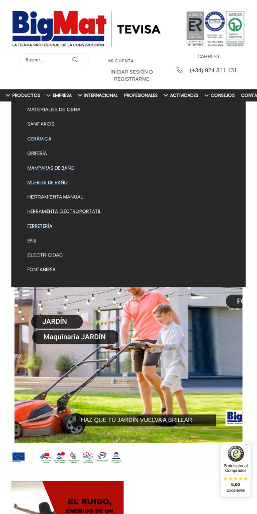 Captura de la portada de tevisa.es