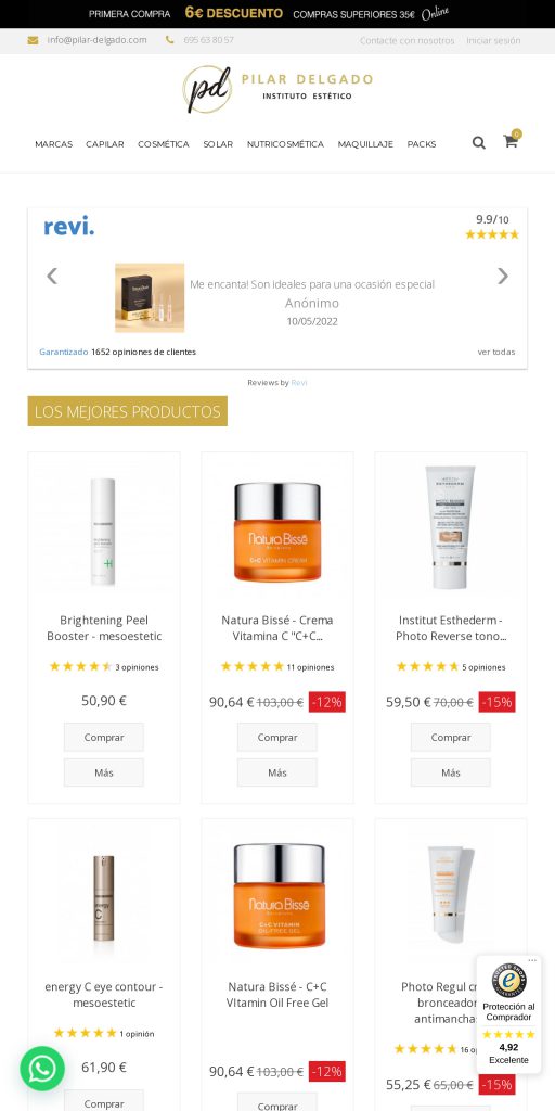 Captura de la portada de cosmeticos24h.com