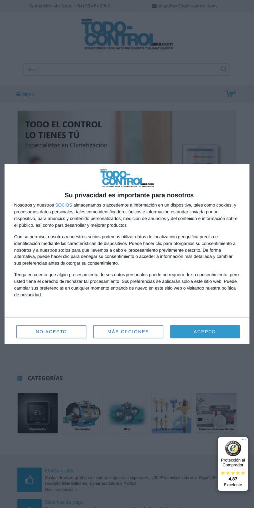 Captura de la portada de todo-control.com