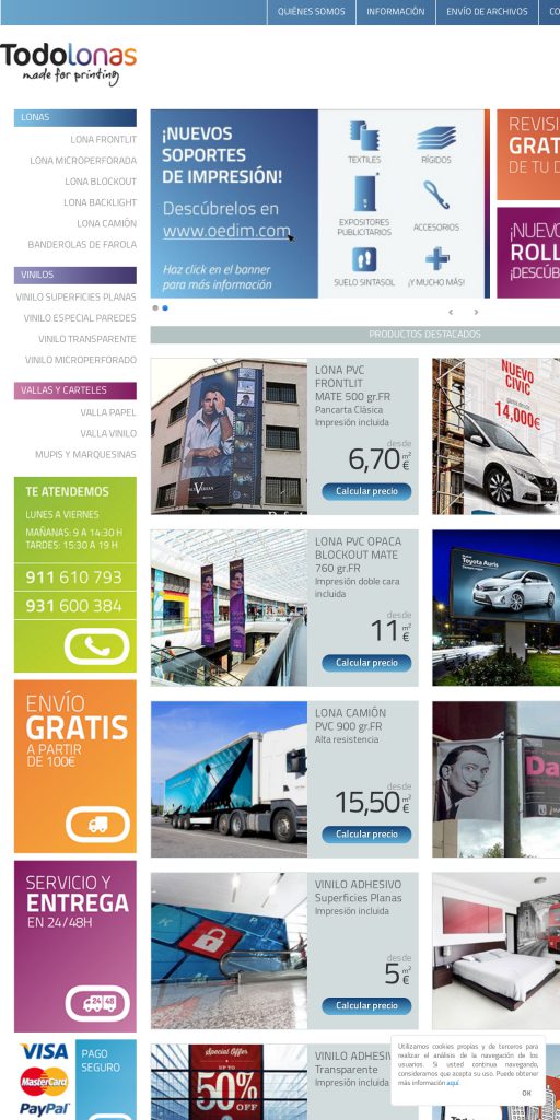 Captura de la portada de todolonas.com