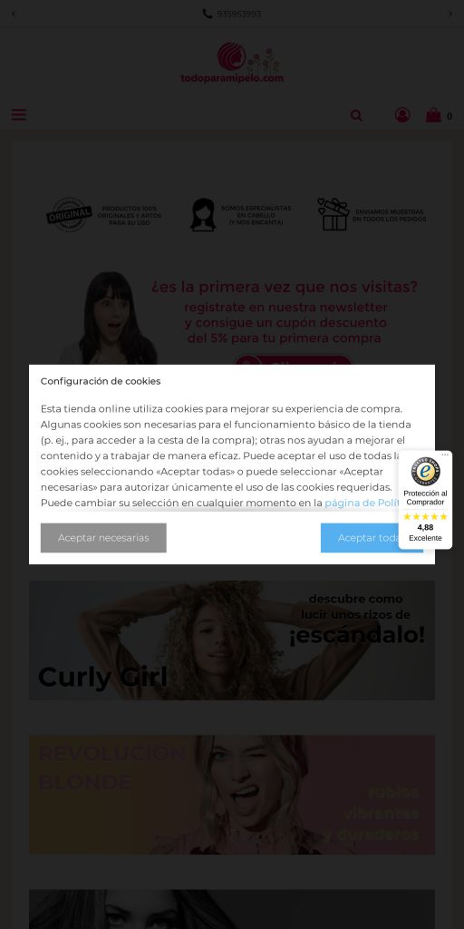 Captura de la portada de todoparamipelo.com