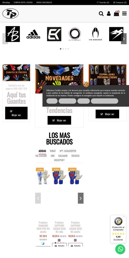Captura de la portada de todoporteros.es