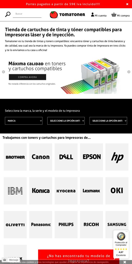 Captura de la portada de tomatoner.com