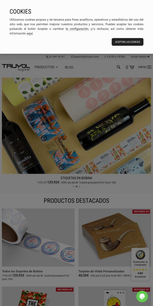 Captura de la portada de truyol.com