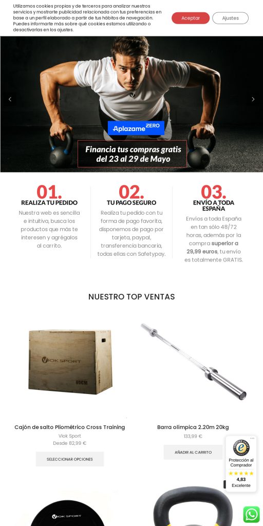 Captura de la portada de vioksport.es