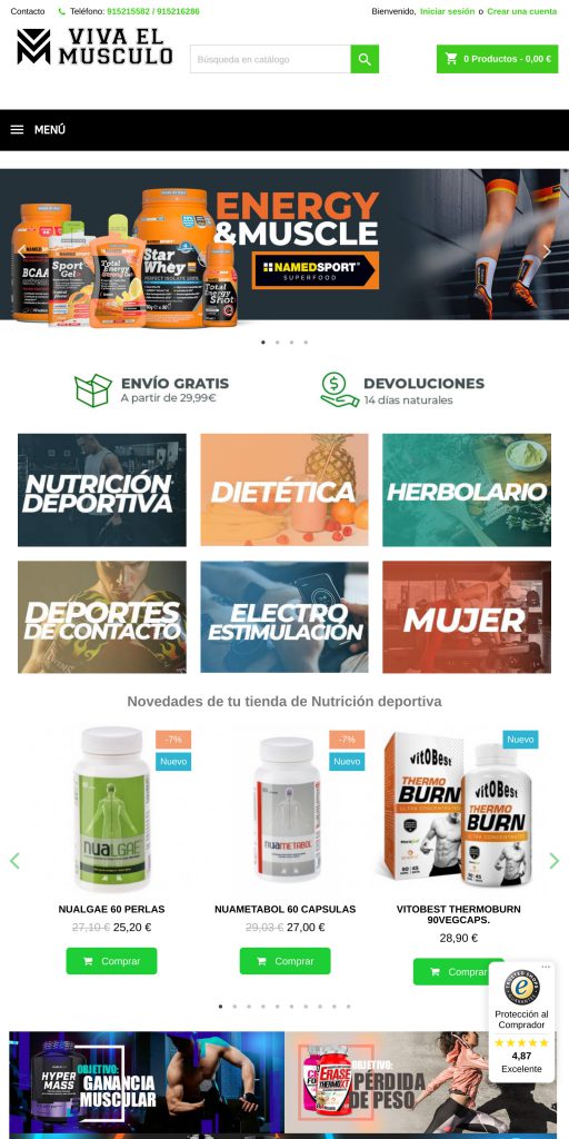 Captura de la portada de vivaelmusculo.com
