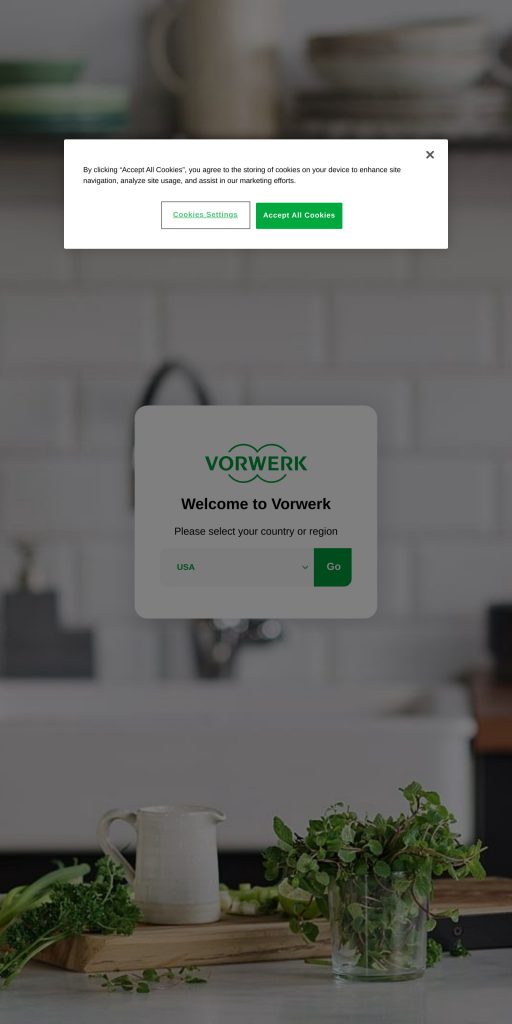 Captura de la portada de vorwerk.com