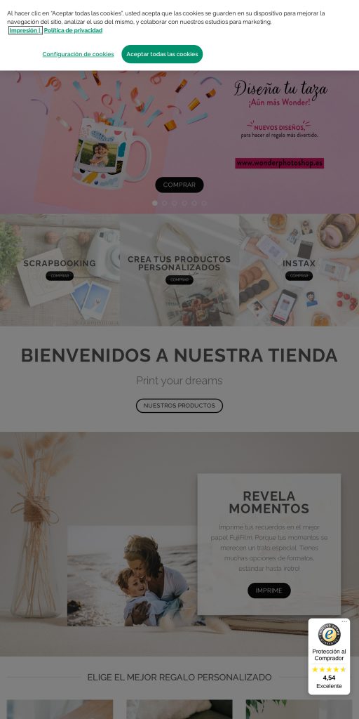 Captura de la portada de wonderphotoshop.es