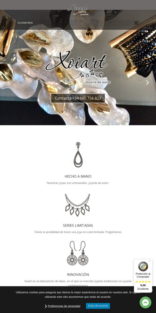 Captura de la portada de xoiart.com
