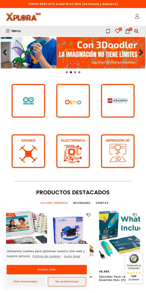 Captura de la portada de xplora360.es