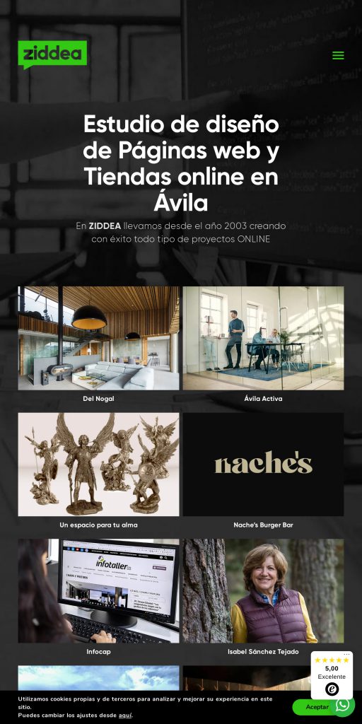 Captura de la portada de ziddea.com