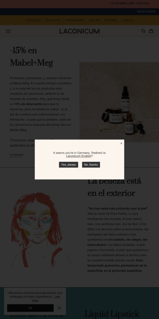 Captura de la portada de laconicum.com