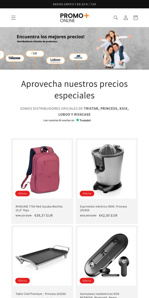 Captura de la portada de promoplusonline.com