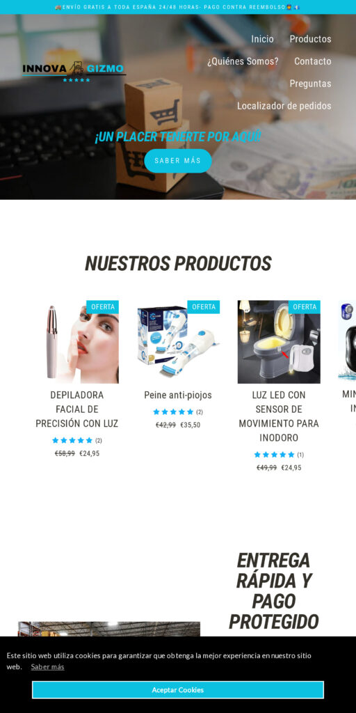 Captura de la portada de innovagizmo.com