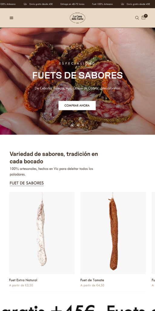 Captura de la portada de lacasadelsfuets.com