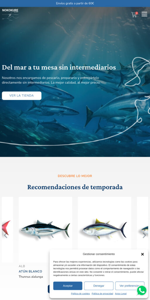 Captura de la portada de nokokure.com