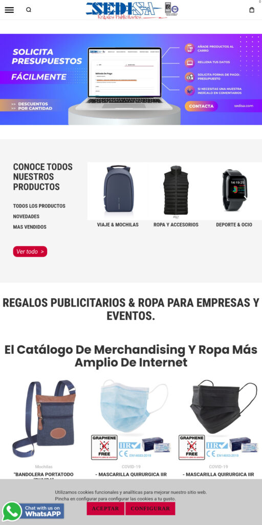 Captura de la portada de sedisa.com