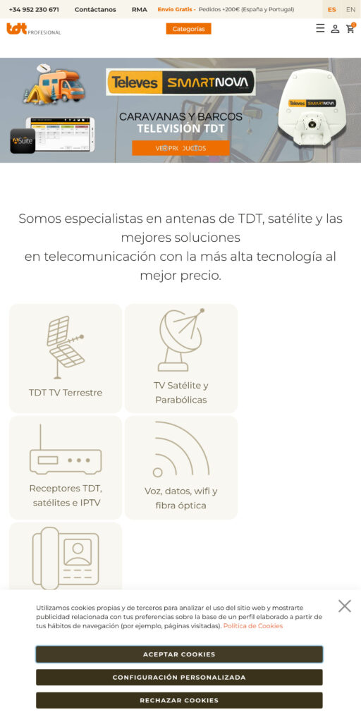 Captura de la portada de tdtprofesional.com