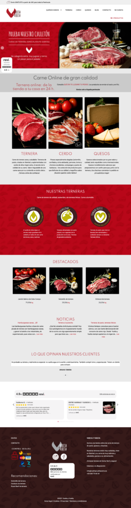 Captura de la portada de vueltayvueltacarne.es